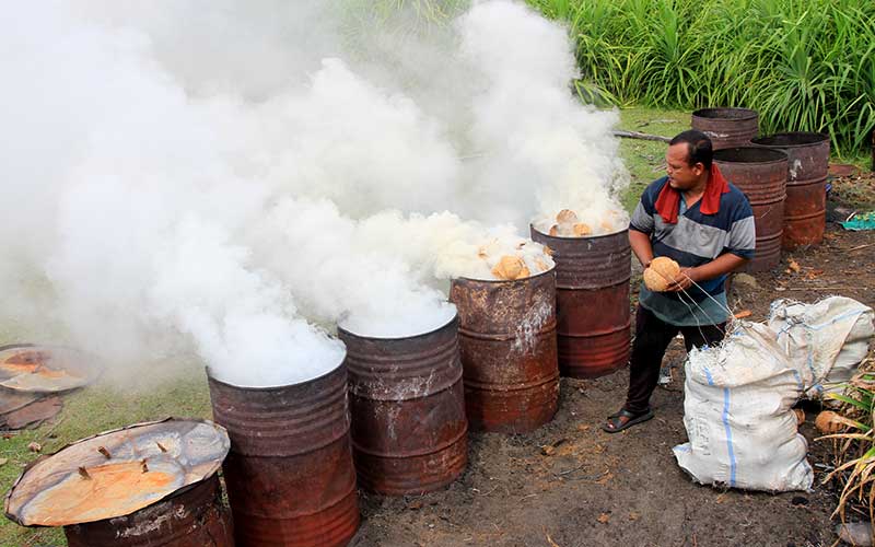 cara membuat briket batok kelapa