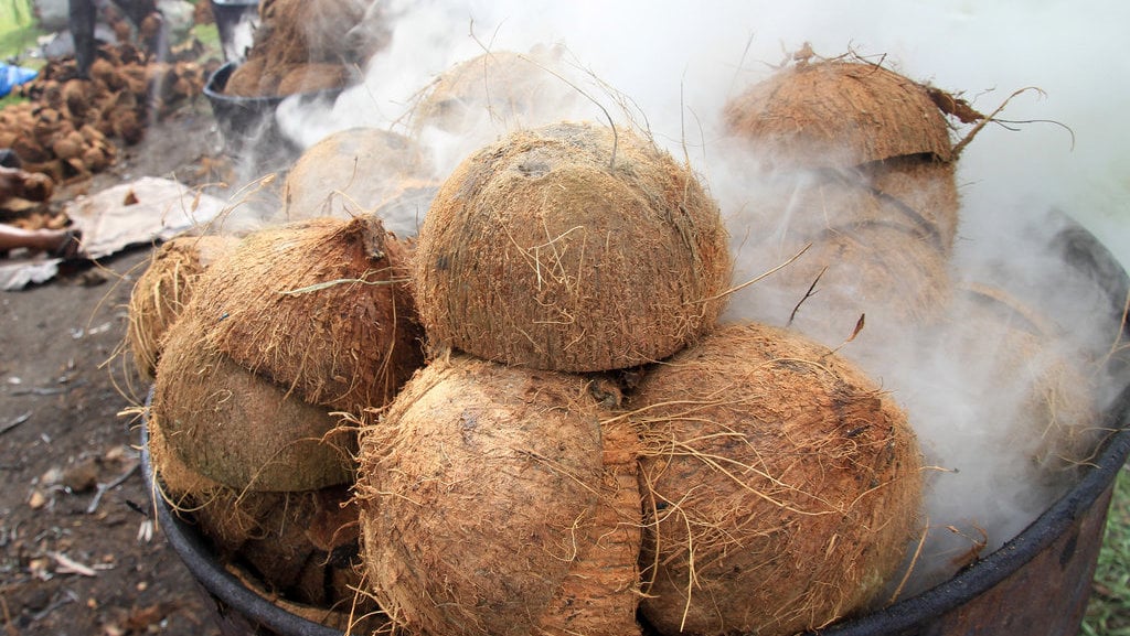 Proses Produksi Batok Kelapa