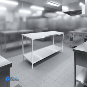 meja kerja dengan tingkat ganda