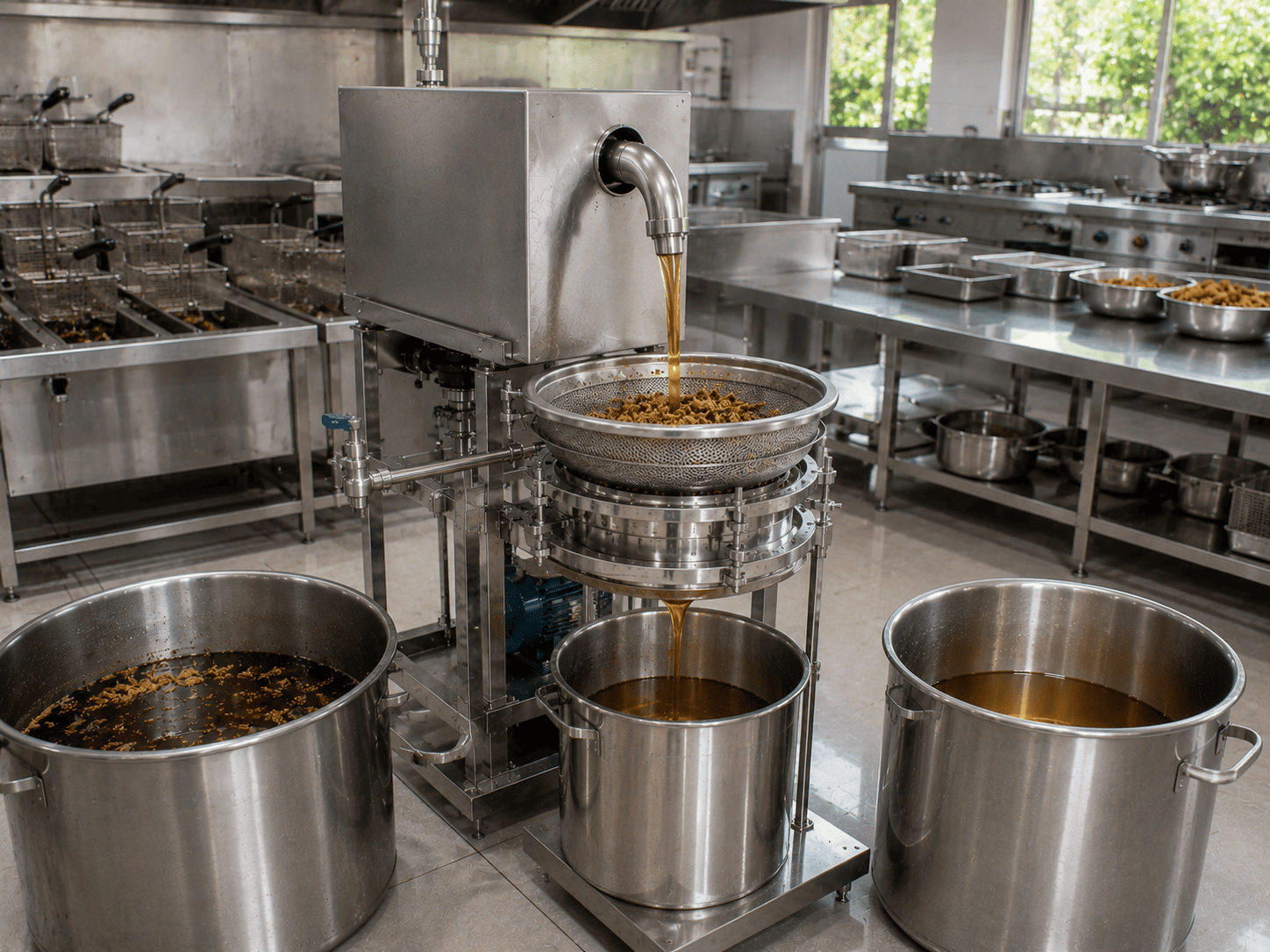 sistem filtrasi minyak goreng restoran