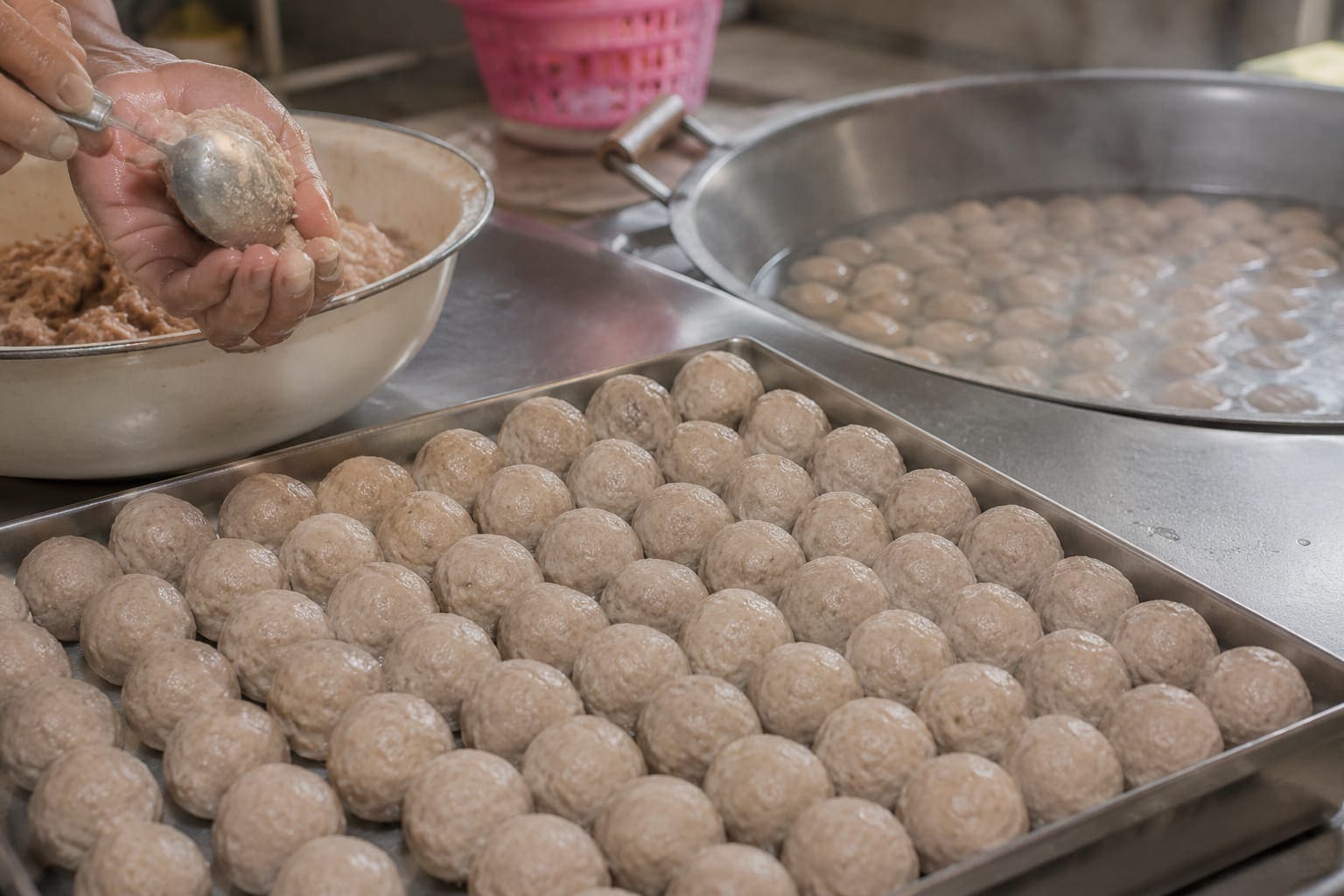 cara membuat bakso bulat