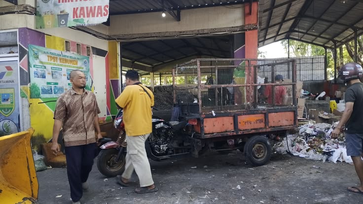 cara memperbaiki gerobak sampah yang rusak